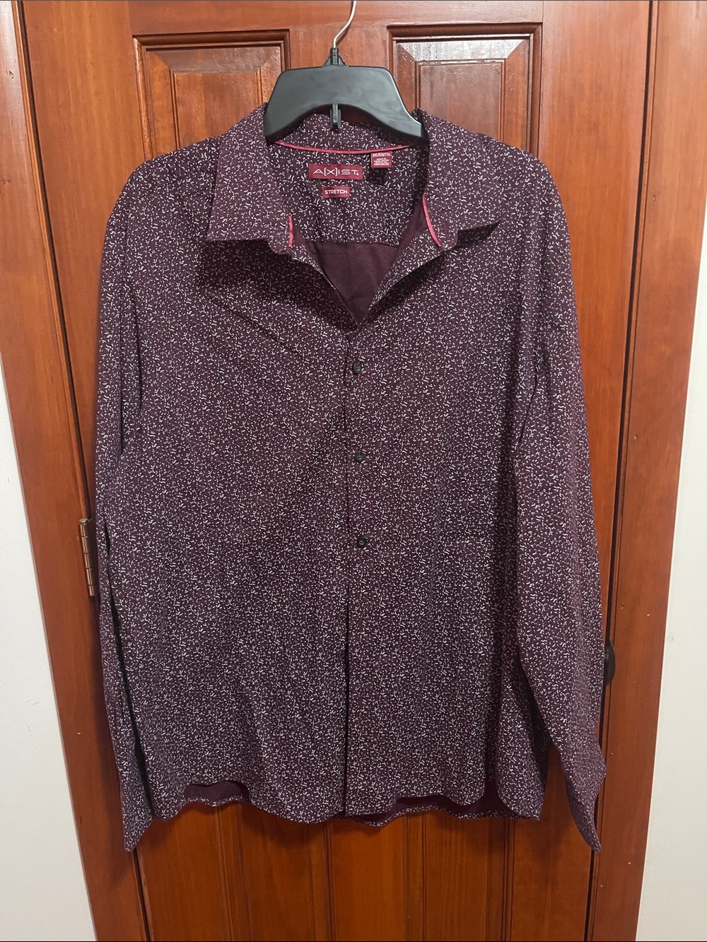 Men's Long-Sleeve Shirt  in Maroon Speckle